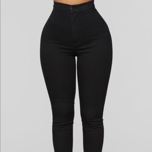 Black high waisted jeans